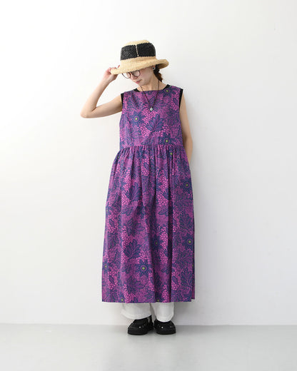 LE GLAZIK [ル・グラジック] Batik sleeveless dress[LG-G0121BTK] バティック ノースリーブワンピース・ワンピース・スリーブレス・Aライン・ギャザー・リゾート・LADY'S [2025SS]