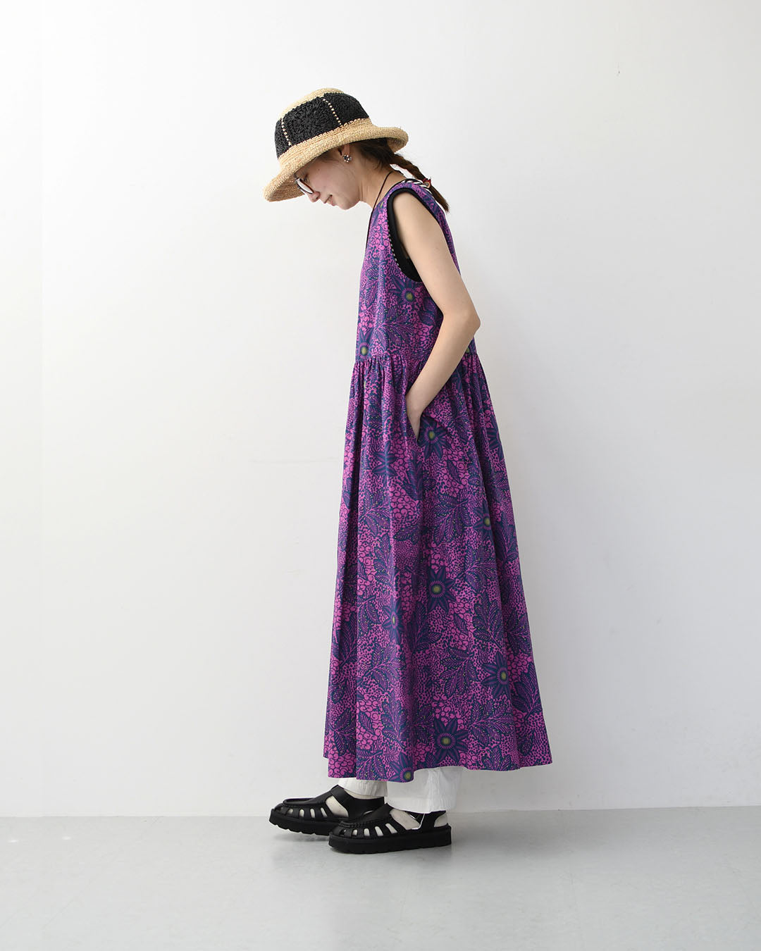 LE GLAZIK [ル・グラジック] Batik sleeveless dress[LG-G0121BTK] バティック ノースリーブワンピース・ワンピース・スリーブレス・Aライン・ギャザー・リゾート・LADY'S [2025SS]