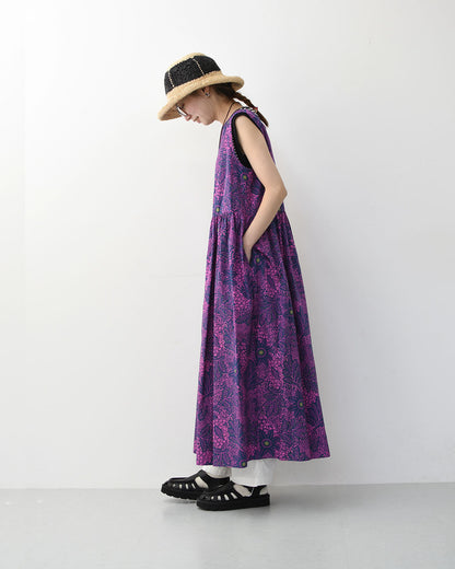 LE GLAZIK [ル・グラジック] Batik sleeveless dress[LG-G0121BTK] バティック ノースリーブワンピース・ワンピース・スリーブレス・Aライン・ギャザー・リゾート・LADY'S [2025SS]
