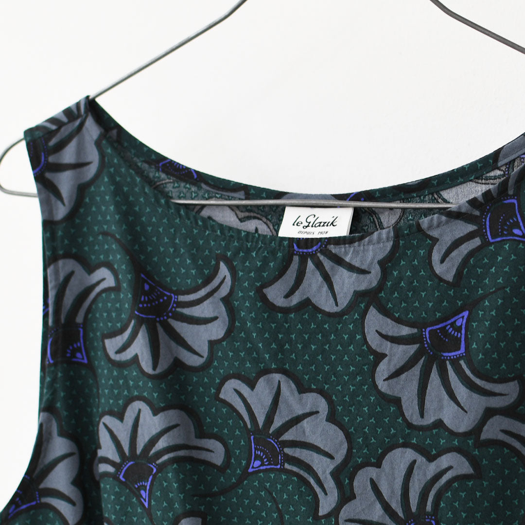 LE GLAZIK [ル・グラジック] Batik sleeveless dress[LG-G0121BTK] バティック ノースリーブワンピース・ワンピース・スリーブレス・Aライン・ギャザー・リゾート・LADY'S [2025SS]