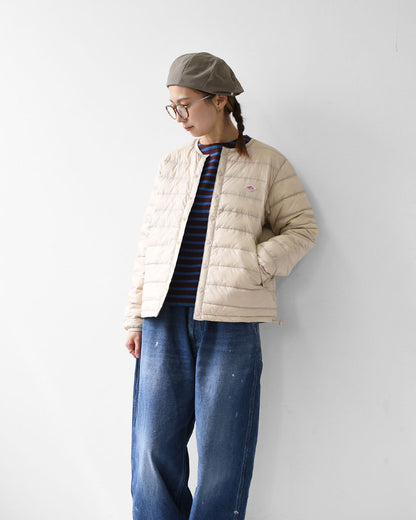DANTON [ダントン] W CREWNECK INNER DOWN JACKET [DT-A0001RRT] クルーネックインナーダウンジャケット・羽毛・フレンチワーク・おしゃれダウン・コート・アウター・LADY'S [2025AW]