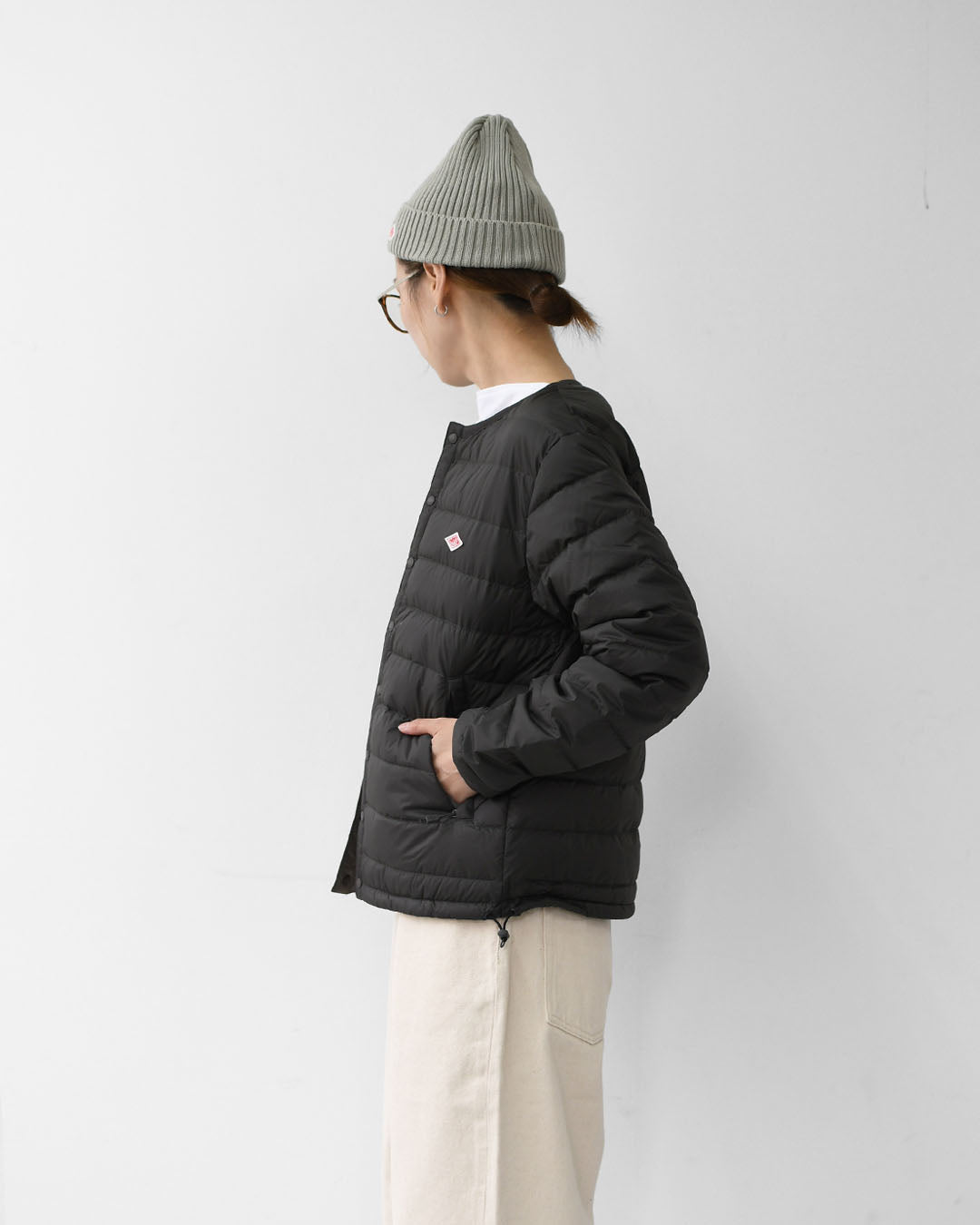 DANTON [ダントン] W CREWNECK INNER DOWN JACKET [DT-A0001RRT] クルーネックインナーダウンジャケット・羽毛・フレンチワーク・おしゃれダウン・コート・アウター・LADY'S [2025AW]