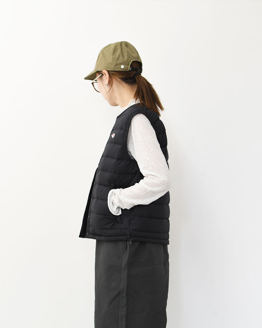 DANTON [ダントン] W CREWNECK INNER DOWN VEST [DT-A0002RRT] クルーネックインナーダウンベスト・インナーベスト・クルーネック・ナイロン・アウター・LADY'S [2025AW]