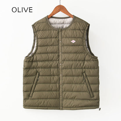 DANTON [ダントン] M NYLON TAFFETA INNER DOWN CREWNECK VEST [DT-A0026 RRT] ナイロンタフタインナーダウンクルーネックベスト・インナーダウン（羽毛）インナーベスト・ナイロンベスト・アウター・防寒・MEN'S [2026AW]