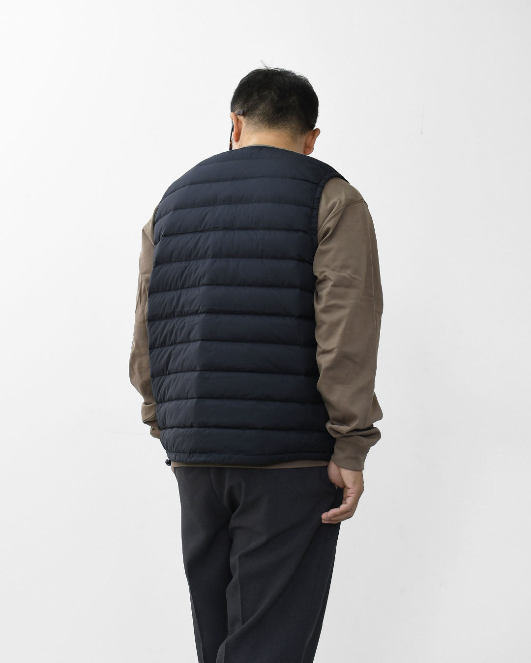DANTON [ダントン] M NYLON TAFFETA INNER DOWN CREWNECK VEST [DT-A0026 RRT] ナイロンタフタインナーダウンクルーネックベスト・インナーダウン（羽毛）インナーベスト・ナイロンベスト・アウター・防寒・MEN'S [2026AW]