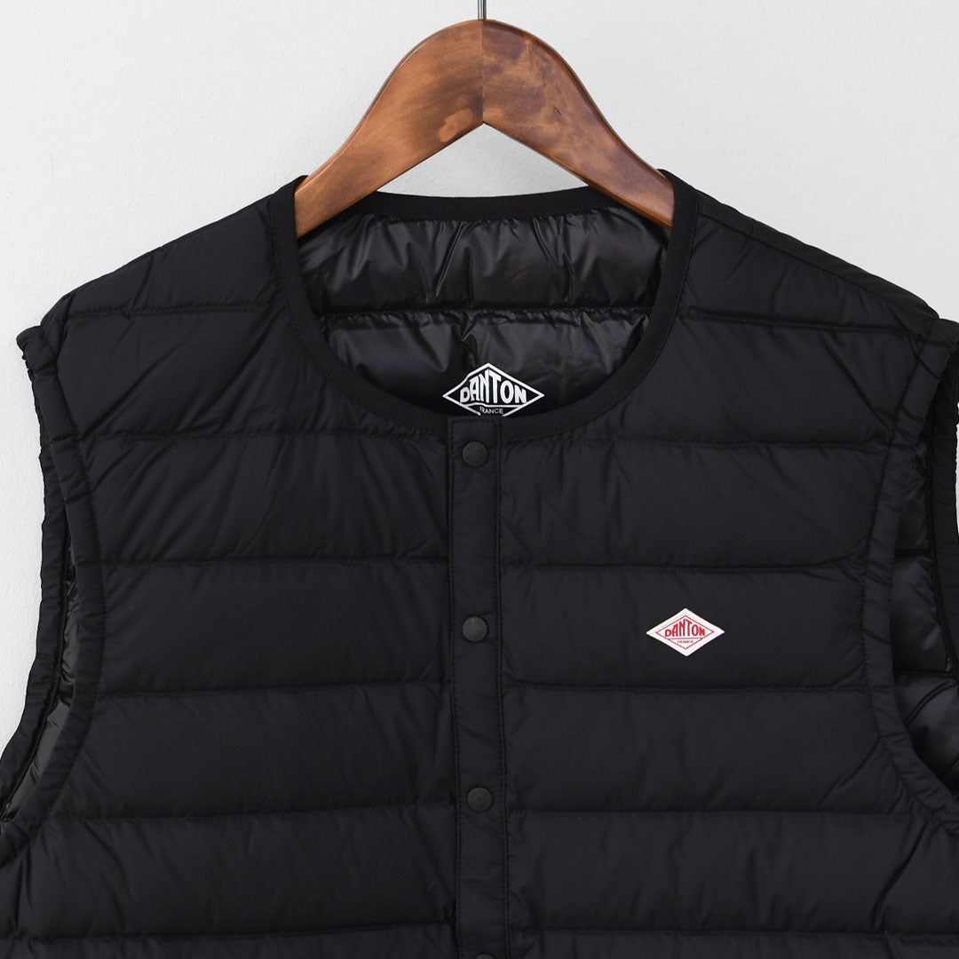 DANTON [ダントン] M NYLON TAFFETA INNER DOWN CREWNECK VEST [DT-A0026 RRT] ナイロンタフタインナーダウンクルーネックベスト・インナーダウン（羽毛）インナーベスト・ナイロンベスト・アウター・防寒・MEN'S [2026AW]