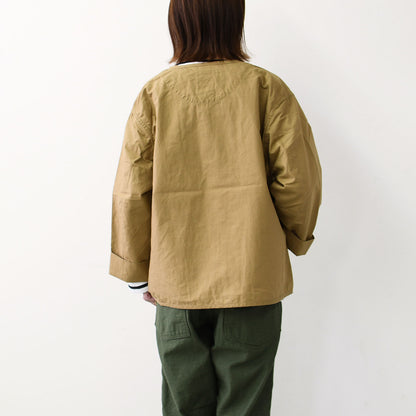DANTON [ダントン] W DOWNPROOF COLLARLESS SHORT JACKET [DT-A0473CFD] CFウェザーカラーレスショートジャケット [2025SS]