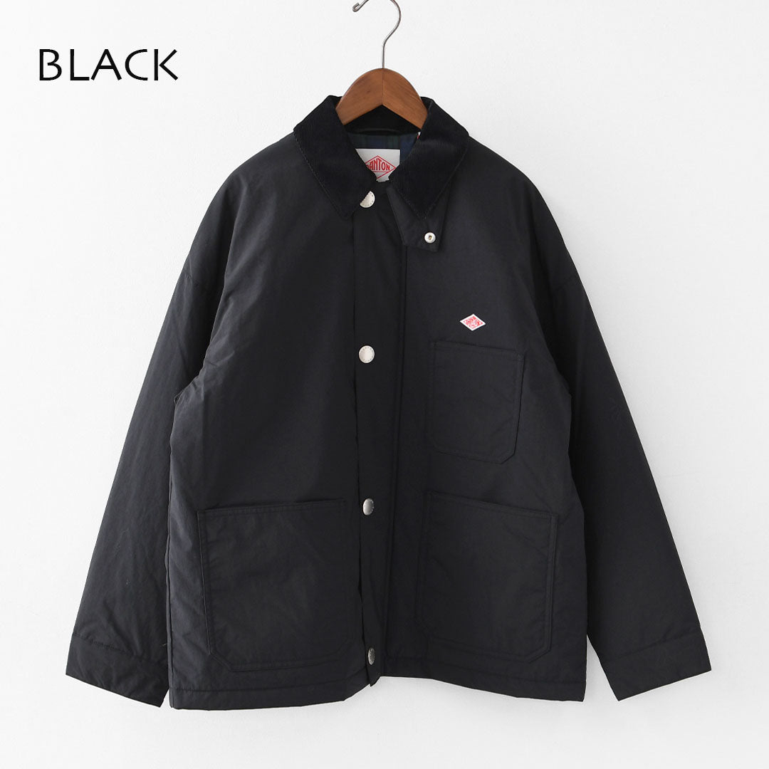 DANTON [ダントン] NYLON TAFFETA WORK JACKET [DT-A0523NTF] ナイロンタフタワークジャケット・ワークジャケット・コーデュロイ襟・ナイロンタフタ・おしゃれジャケット・LADY'S [2025AW]