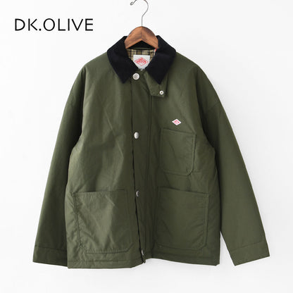 DANTON [ダントン] NYLON TAFFETA WORK JACKET [DT-A0523NTF] ナイロンタフタワークジャケット・ワークジャケット・コーデュロイ襟・ナイロンタフタ・おしゃれジャケット・LADY'S [2025AW]