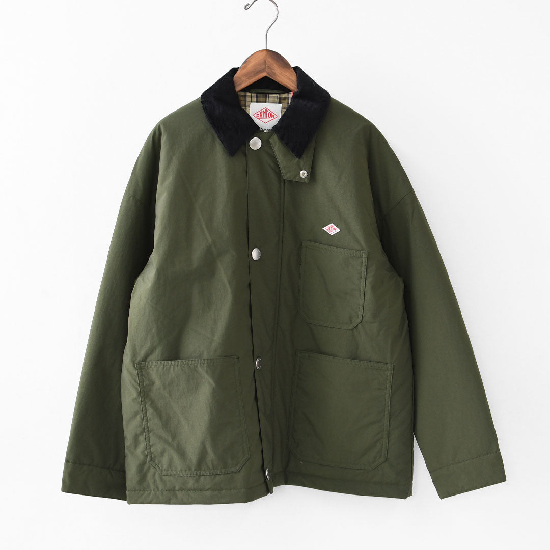 DANTON [ダントン] NYLON TAFFETA WORK JACKET [DT-A0523NTF] ナイロンタフタワークジャケット・ワークジャケット・コーデュロイ襟・ナイロンタフタ・おしゃれジャケット・LADY'S [2025AW]