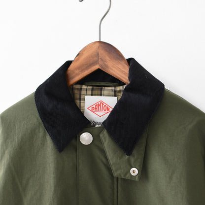 DANTON [ダントン] NYLON TAFFETA WORK JACKET [DT-A0523NTF] ナイロンタフタワークジャケット・ワークジャケット・コーデュロイ襟・ナイロンタフタ・おしゃれジャケット・LADY'S [2025AW]
