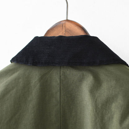 DANTON [ダントン] NYLON TAFFETA WORK JACKET [DT-A0523NTF] ナイロンタフタワークジャケット・ワークジャケット・コーデュロイ襟・ナイロンタフタ・おしゃれジャケット・LADY'S [2025AW]