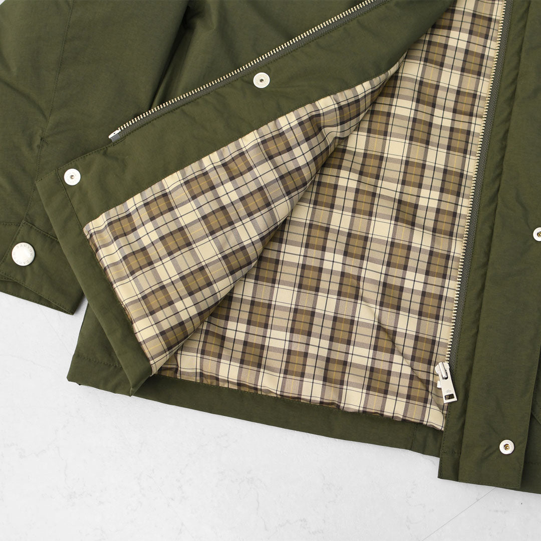 DANTON [ダントン] NYLON TAFFETA WORK JACKET [DT-A0523NTF] ナイロンタフタワークジャケット・ワークジャケット・コーデュロイ襟・ナイロンタフタ・おしゃれジャケット・LADY'S [2025AW]