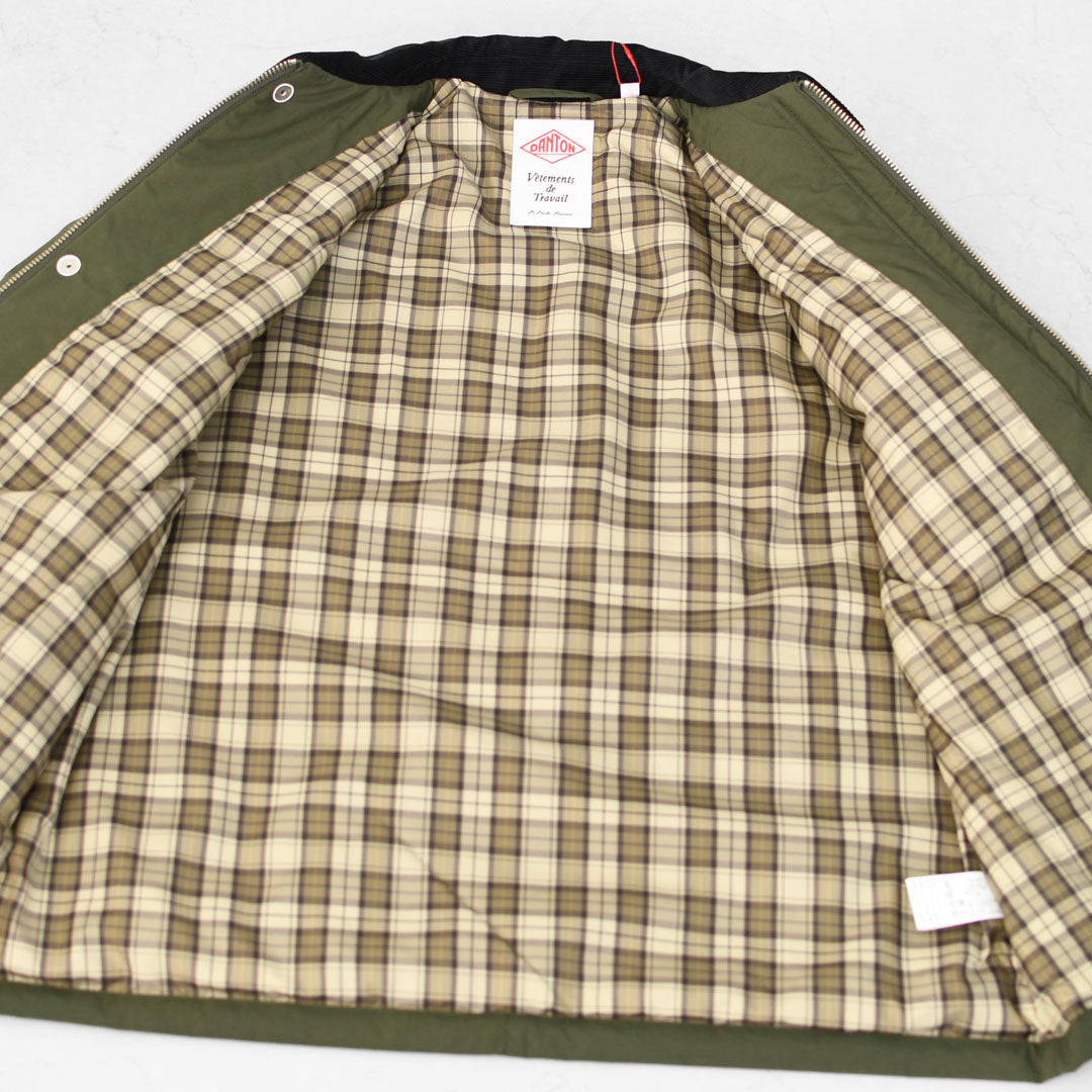 DANTON [ダントン] NYLON TAFFETA WORK JACKET [DT-A0523NTF] ナイロンタフタワークジャケット・ワークジャケット・コーデュロイ襟・ナイロンタフタ・おしゃれジャケット・LADY'S [2025AW]