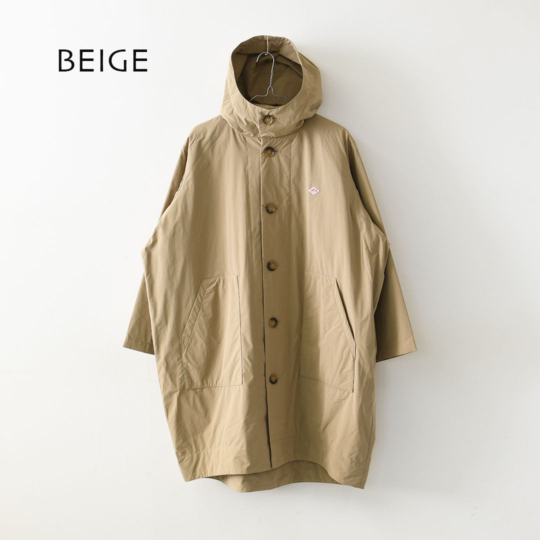DANTON [ダントン] W Peach Taffeta Insulation Hooded Coat [DT-A0526KTF] ピーチタフタインシュレーションフーデッドコート・フード付きコート・ピーチタフタ・ロング丈コート・アウター・LADY'S [2026AW]