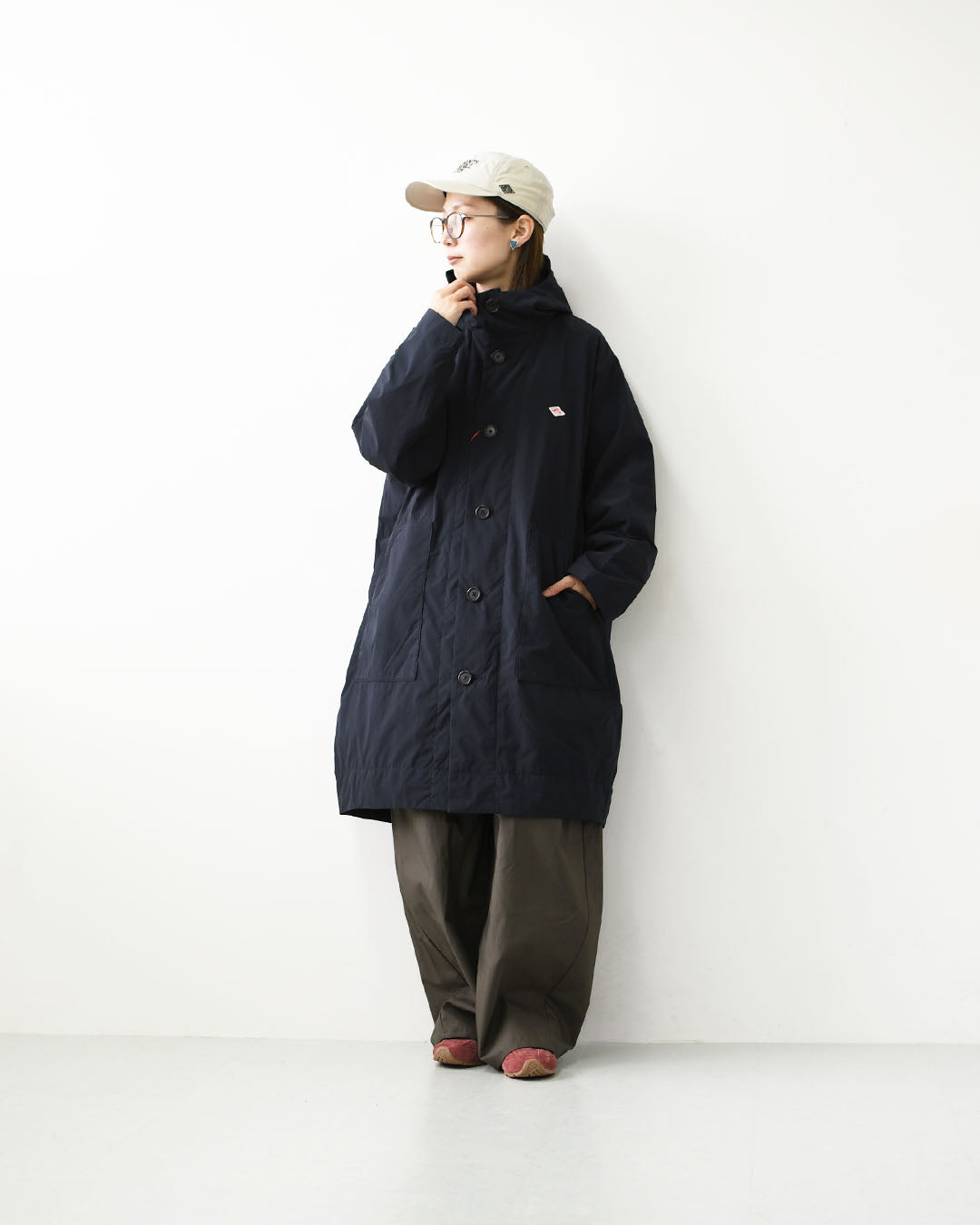 DANTON [ダントン] W Peach Taffeta Insulation Hooded Coat [DT-A0526KTF] ピーチタフタインシュレーションフーデッドコート・フード付きコート・ピーチタフタ・ロング丈コート・アウター・LADY'S [2026AW]