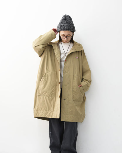 DANTON [ダントン] W Peach Taffeta Insulation Hooded Coat [DT-A0526KTF] ピーチタフタインシュレーションフーデッドコート・フード付きコート・ピーチタフタ・ロング丈コート・アウター・LADY'S [2026AW]