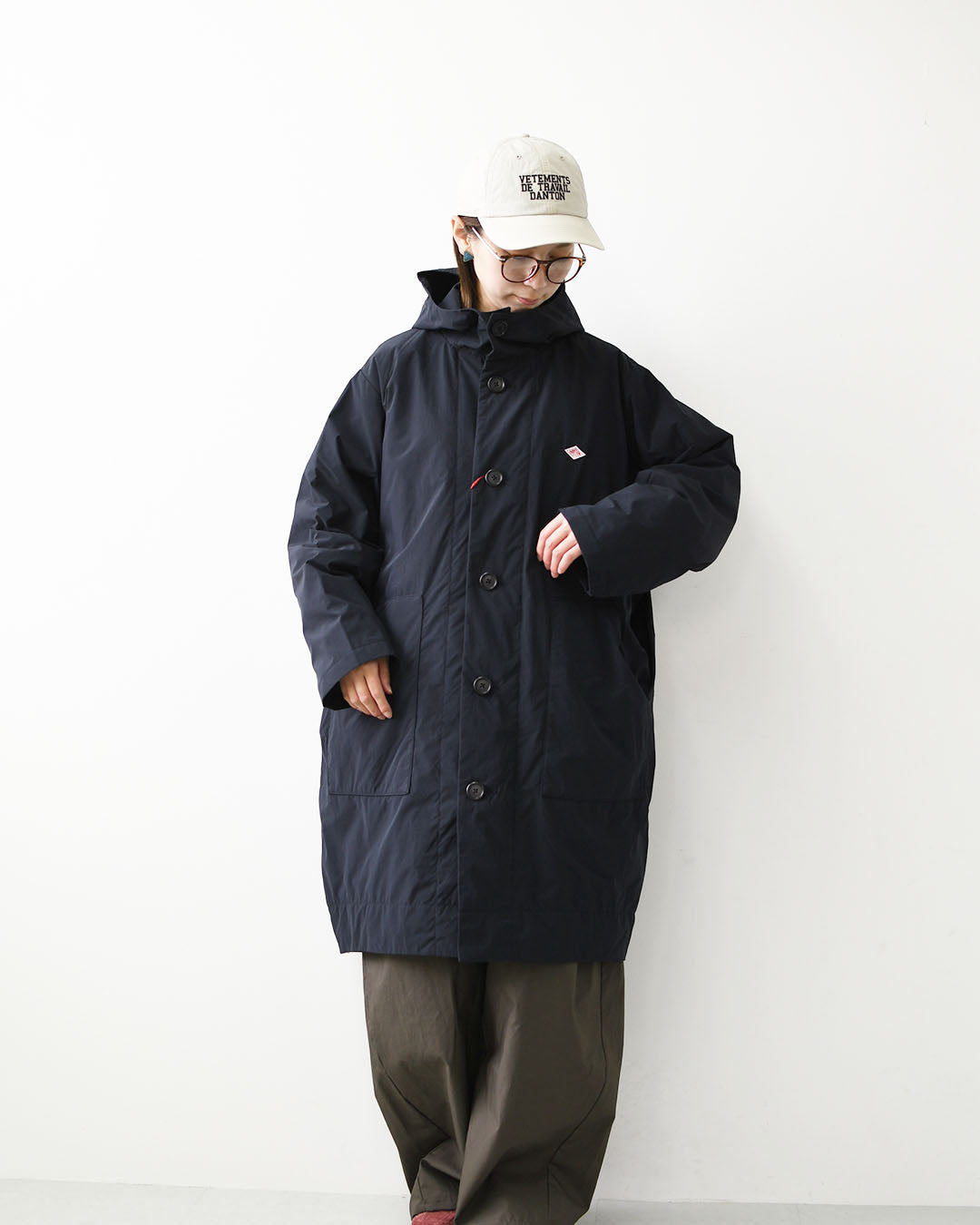 DANTON [ダントン] W Peach Taffeta Insulation Hooded Coat [DT-A0526KTF] ピーチタフタインシュレーションフーデッドコート・フード付きコート・ピーチタフタ・ロング丈コート・アウター・LADY'S [2026AW]