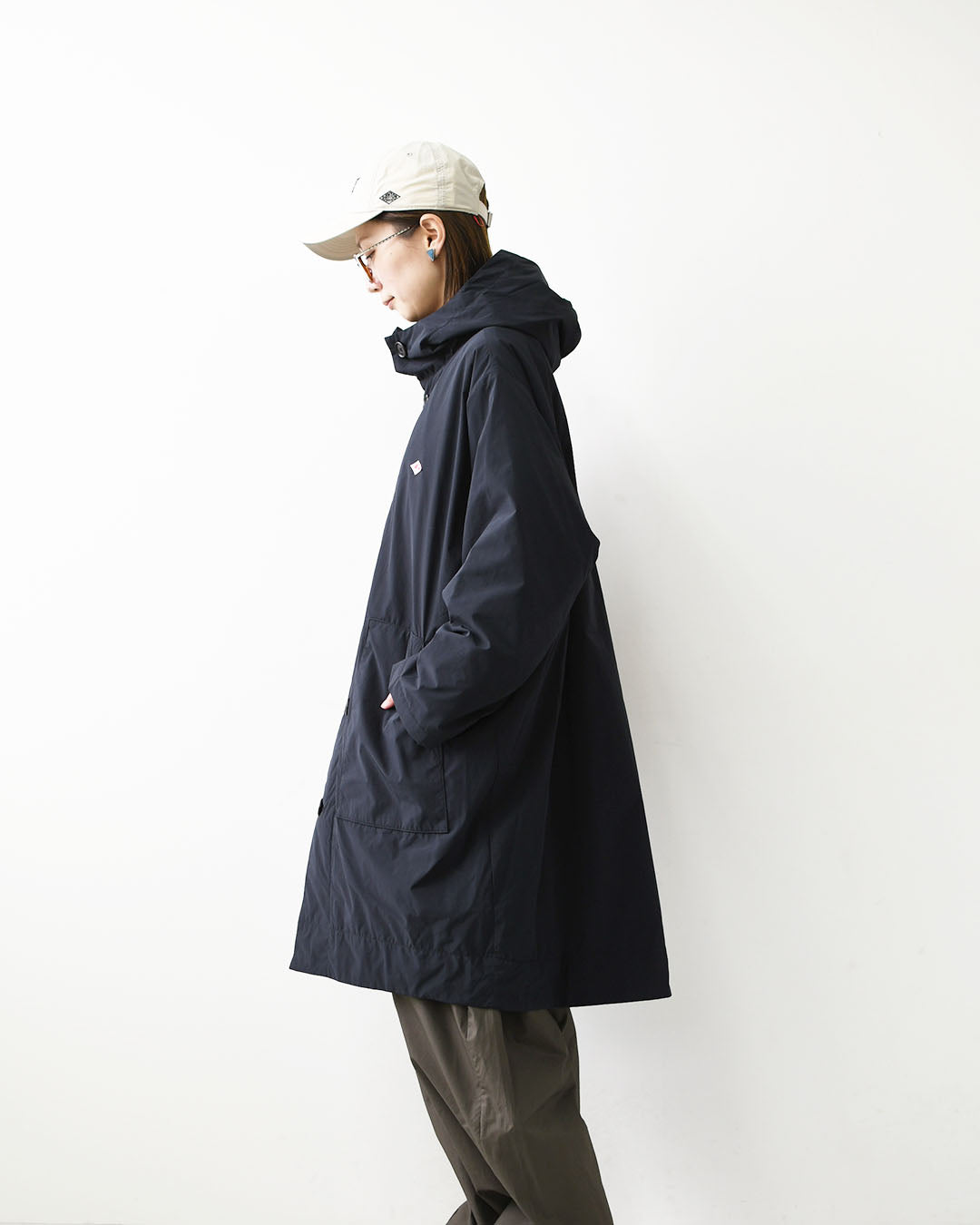 DANTON [ダントン] W Peach Taffeta Insulation Hooded Coat [DT-A0526KTF] ピーチタフタインシュレーションフーデッドコート・フード付きコート・ピーチタフタ・ロング丈コート・アウター・LADY'S [2026AW]