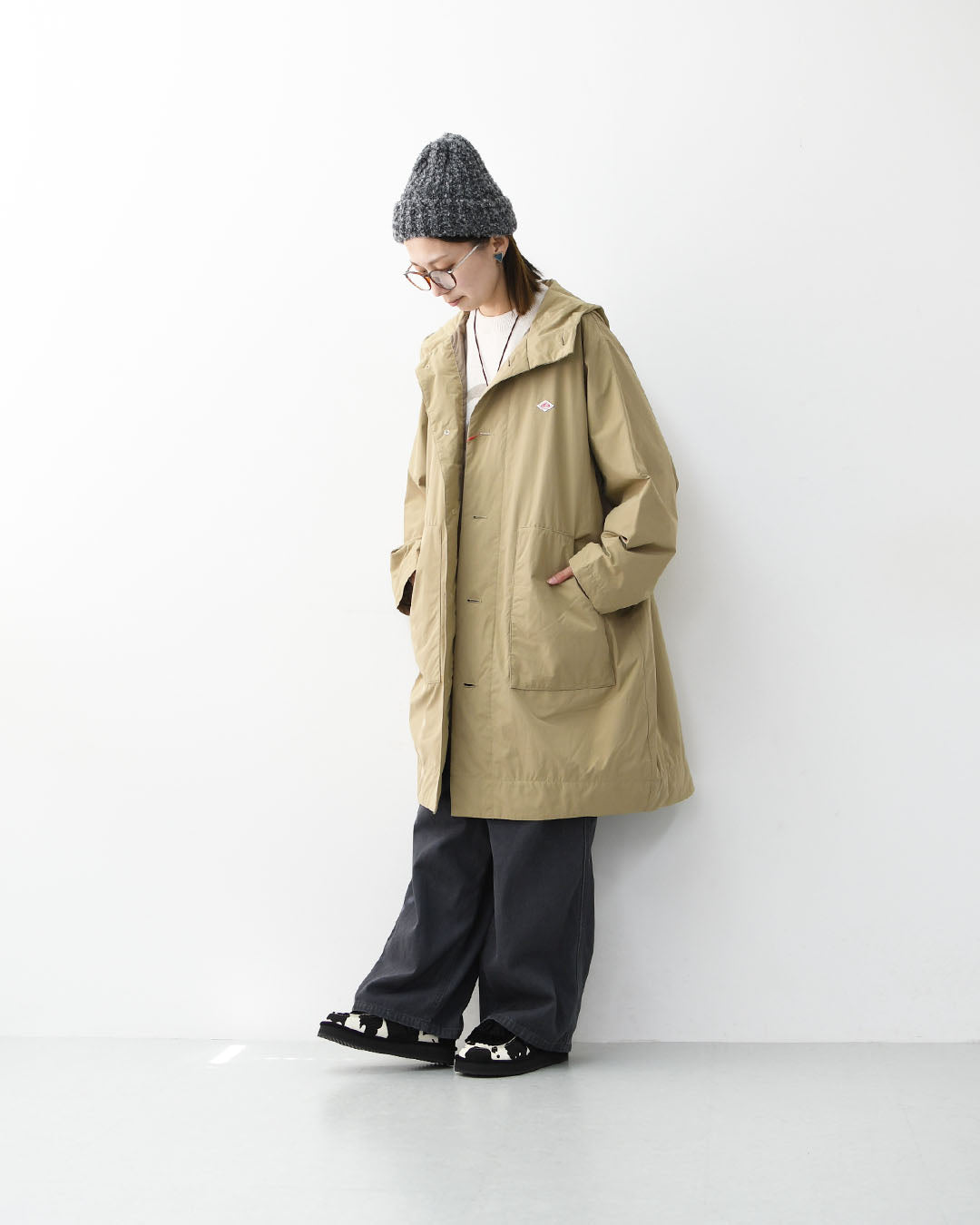 DANTON [ダントン] W Peach Taffeta Insulation Hooded Coat [DT-A0526KTF] ピーチタフタインシュレーションフーデッドコート・フード付きコート・ピーチタフタ・ロング丈コート・アウター・LADY'S [2026AW]