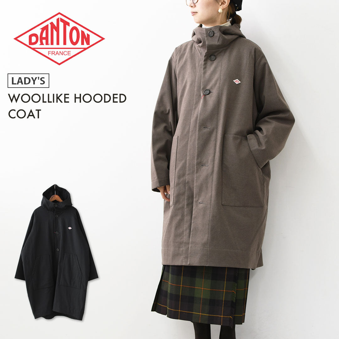 DANTON [ダントン] W WOOLLIKE HOODED COAT [DT-A0526WLX] ウールライク フードコート・コート・フード付きコート・ロング丈コート・アウター・ウールライク・LADY'S [2025AW]