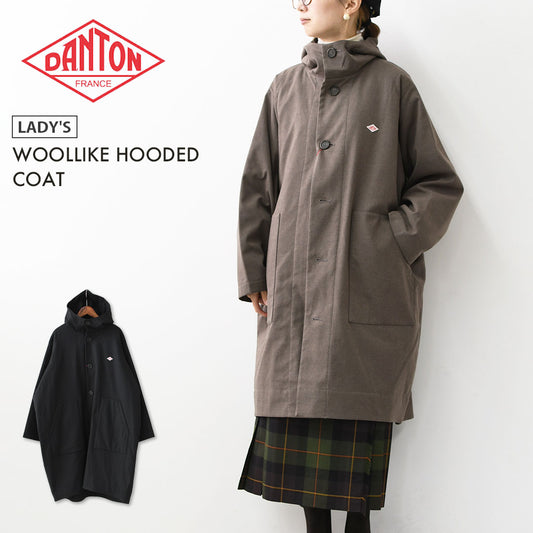 DANTON [ダントン] W WOOLLIKE HOODED COAT [DT-A0526WLX] ウールライク フードコート・コート・フード付きコート・ロング丈コート・アウター・ウールライク・LADY'S [2025AW]