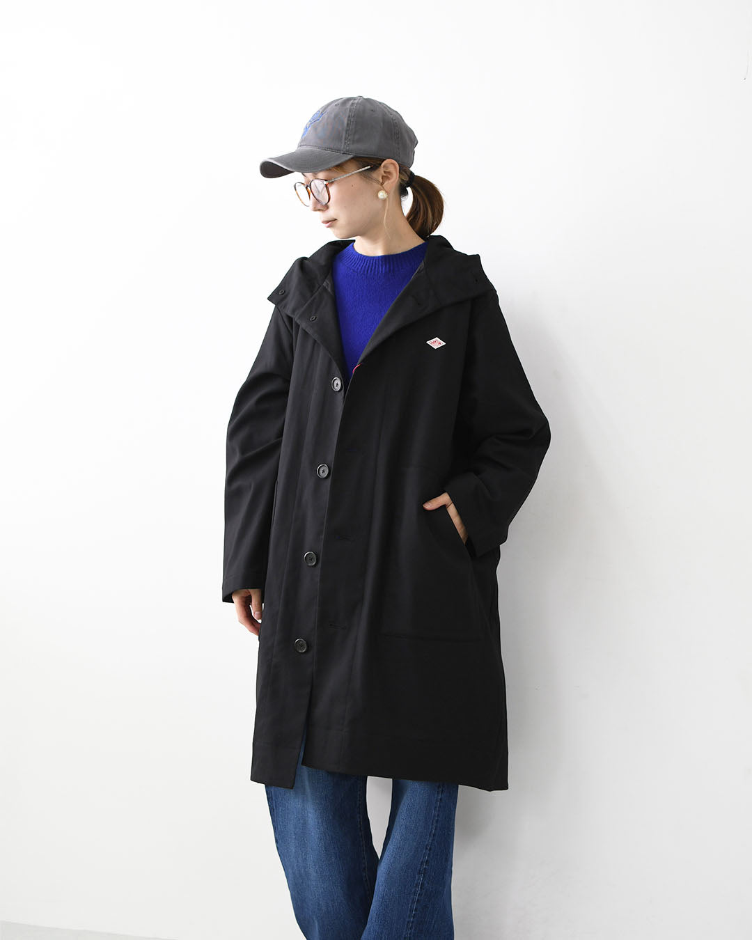 DANTON [ダントン] W WOOLLIKE HOODED COAT [DT-A0526WLX] ウールライク フードコート・コート・フード付きコート・ロング丈コート・アウター・ウールライク・LADY'S [2025AW]