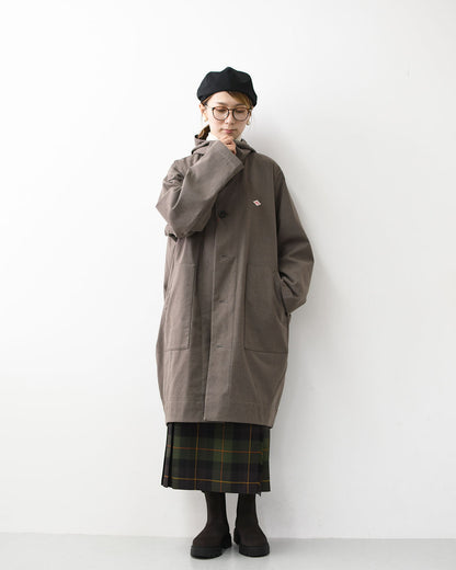 DANTON [ダントン] W WOOLLIKE HOODED COAT [DT-A0526WLX] ウールライク フードコート・コート・フード付きコート・ロング丈コート・アウター・ウールライク・LADY'S [2025AW]