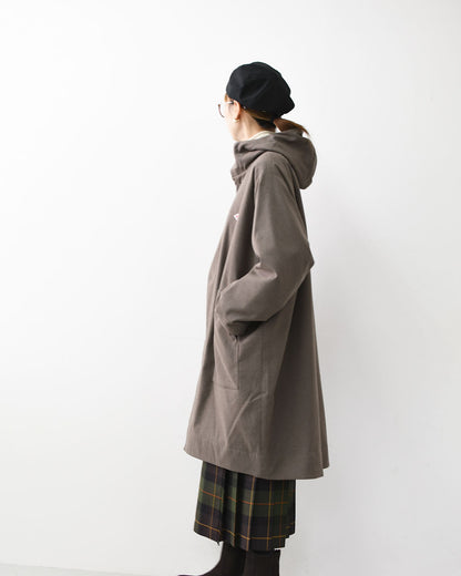DANTON [ダントン] W WOOLLIKE HOODED COAT [DT-A0526WLX] ウールライク フードコート・コート・フード付きコート・ロング丈コート・アウター・ウールライク・LADY'S [2025AW]