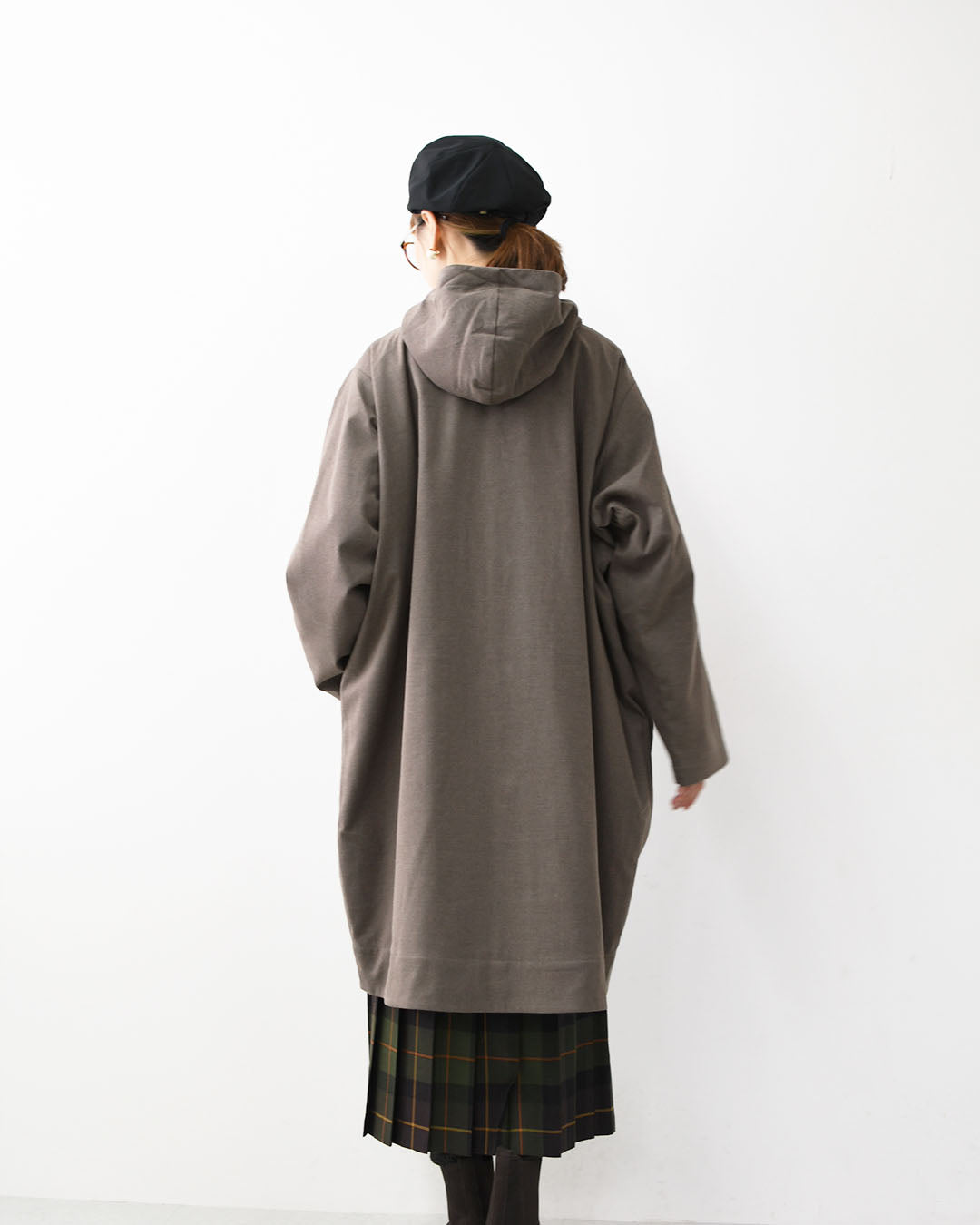 DANTON [ダントン] W WOOLLIKE HOODED COAT [DT-A0526WLX] ウールライク フードコート・コート・フード付きコート・ロング丈コート・アウター・ウールライク・LADY'S [2025AW]