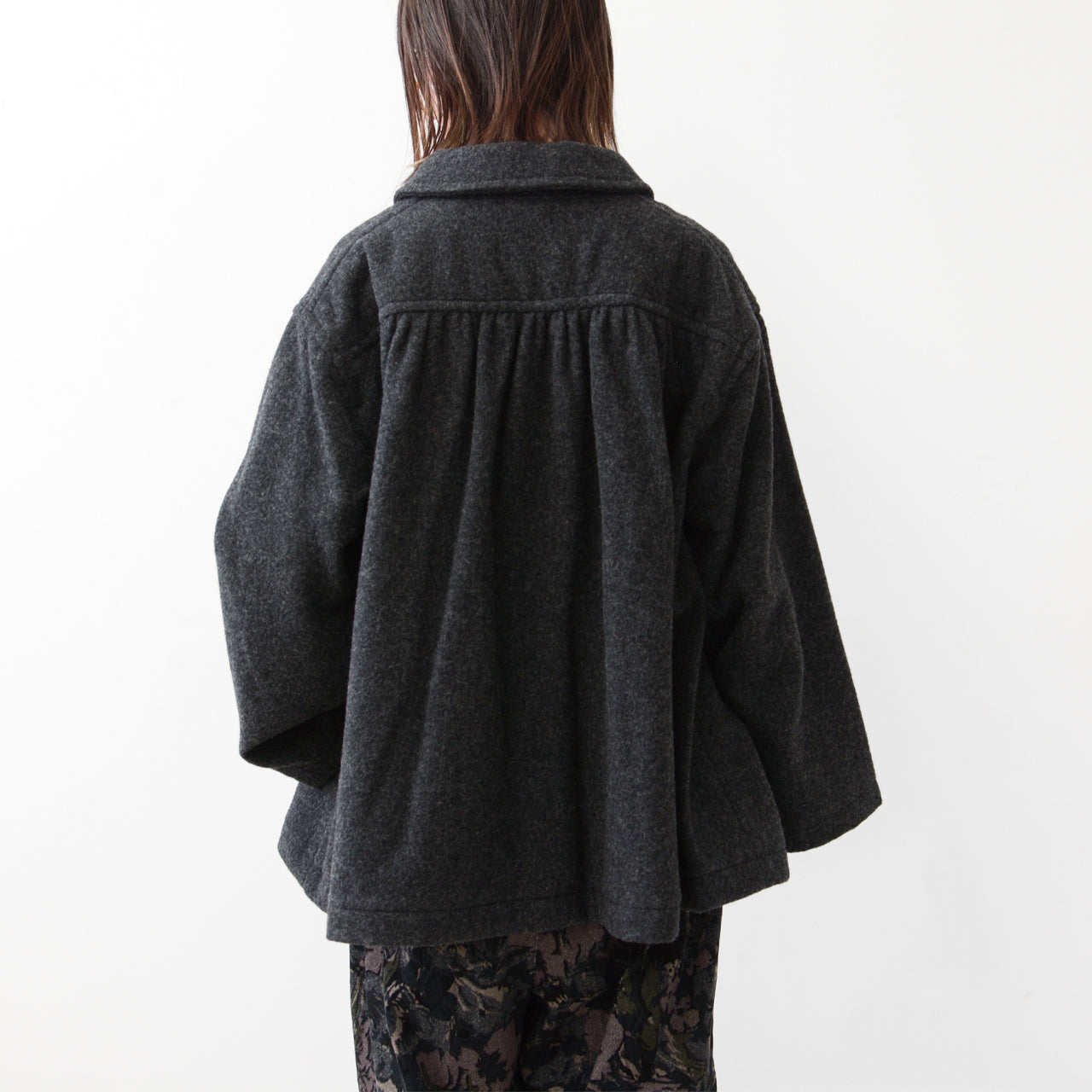 DANTON [ダントン] W SINGLE WOOL PILE GATHERED SHORT COAT [DT-A0541SWP] シングルウールパイルギャザーショートコート [2024AW]