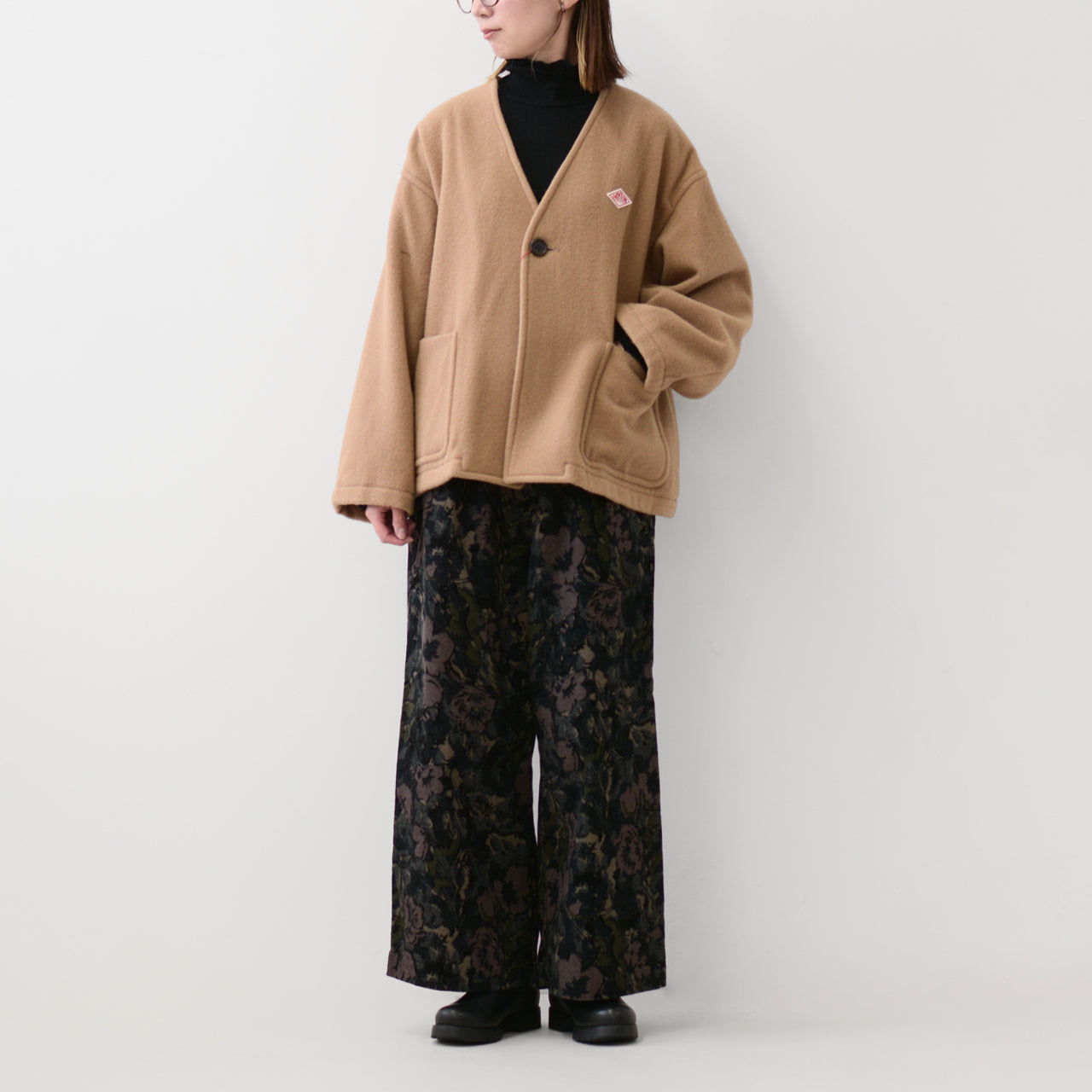 DANTON [ダントン] W SINGLE WOOL PILE V NECK JACKET [DT-A0542SWP] シングルウールパイルVネックジャケット [2024AW]