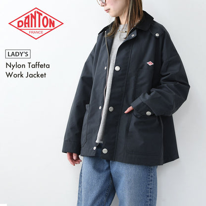 DANTON [ダントン] W Nylon Taffeta Work Jacket [DT-A0646STV] ナイロンタフタワークジャケット・ワークジャケット・ナイロンタフタ・コーデュロイ襟・春ジャケット・ジャケット・アウター・LADY'S [2026SS]