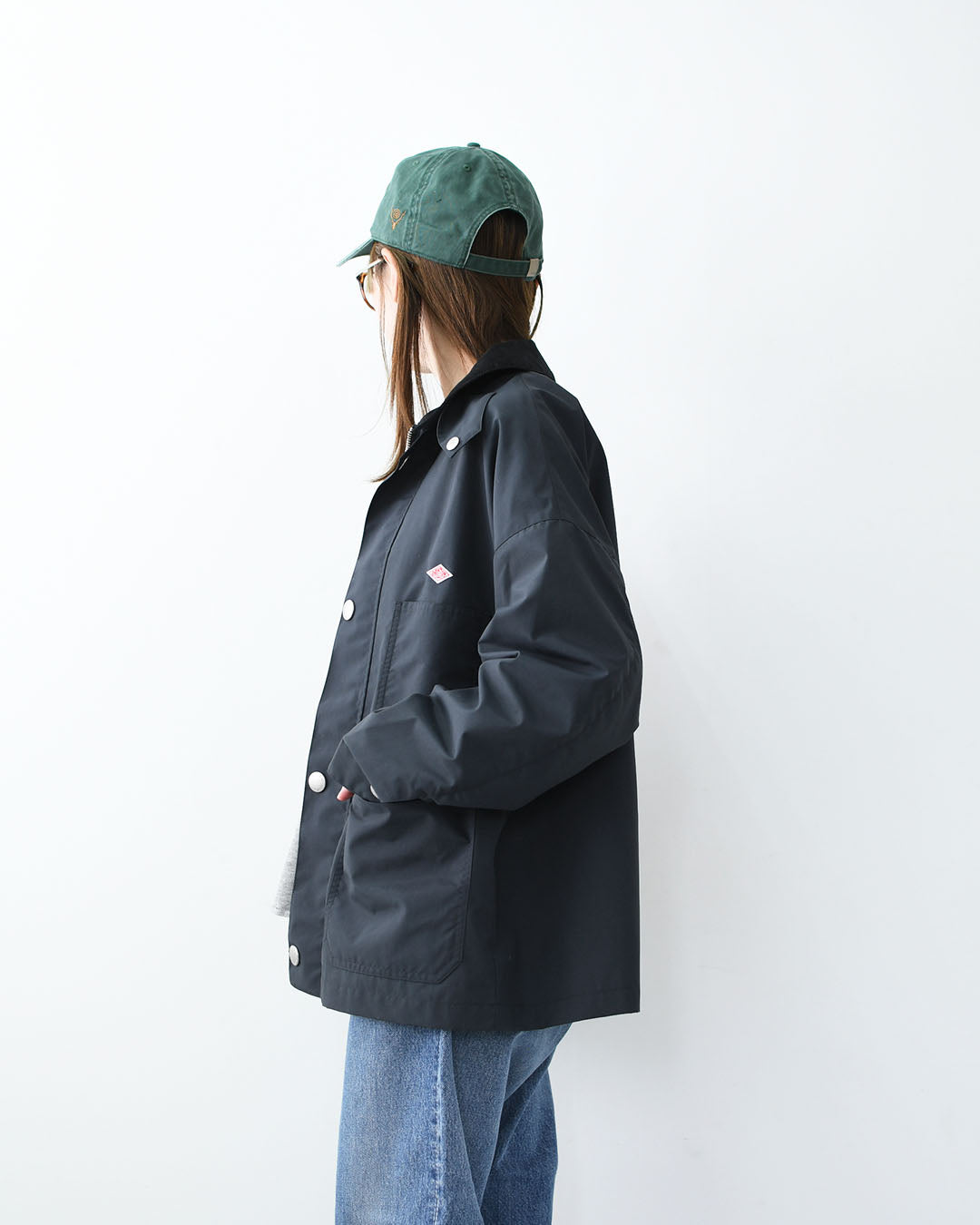 DANTON [ダントン] W Nylon Taffeta Work Jacket [DT-A0646STV] ナイロンタフタワークジャケット・ワークジャケット・ナイロンタフタ・コーデュロイ襟・春ジャケット・ジャケット・アウター・LADY'S [2026SS]
