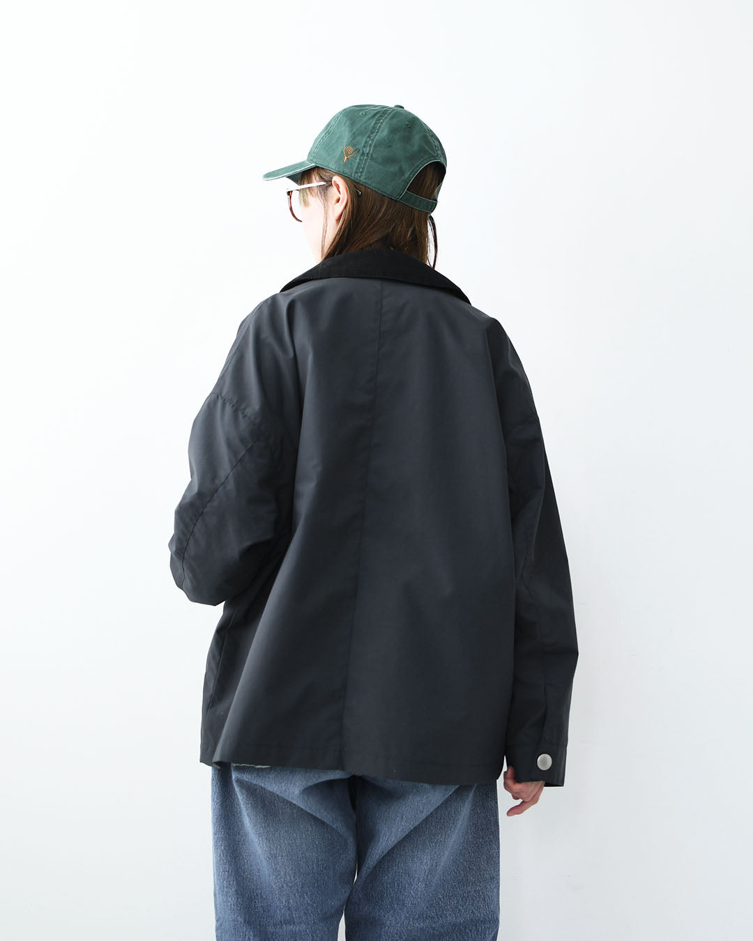 DANTON [ダントン] W Nylon Taffeta Work Jacket [DT-A0646STV] ナイロンタフタワークジャケット・ワークジャケット・ナイロンタフタ・コーデュロイ襟・春ジャケット・ジャケット・アウター・LADY'S [2026SS]