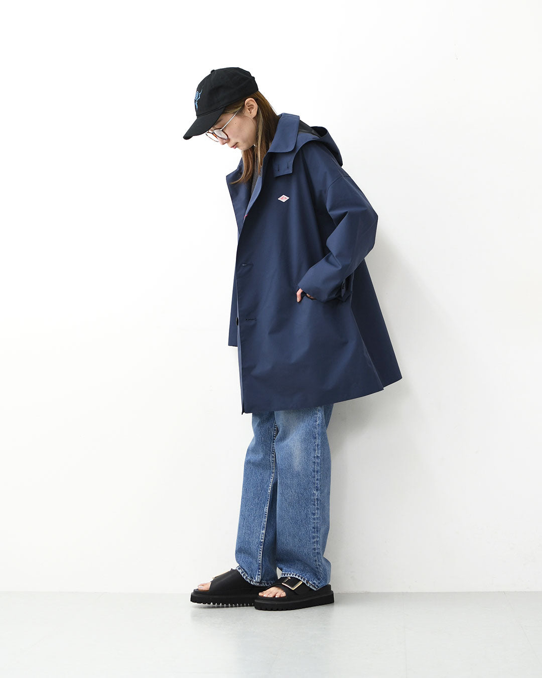 DANTON [ダントン] W 3-Layer Cloth Hooded Balmacaan Coat [DT-A0648TLY] 3レイヤークロスフーデッドバルマカーンコート・バルマカーンコート・フード付き・春アウター・春コート・LADY'S [2026SS]