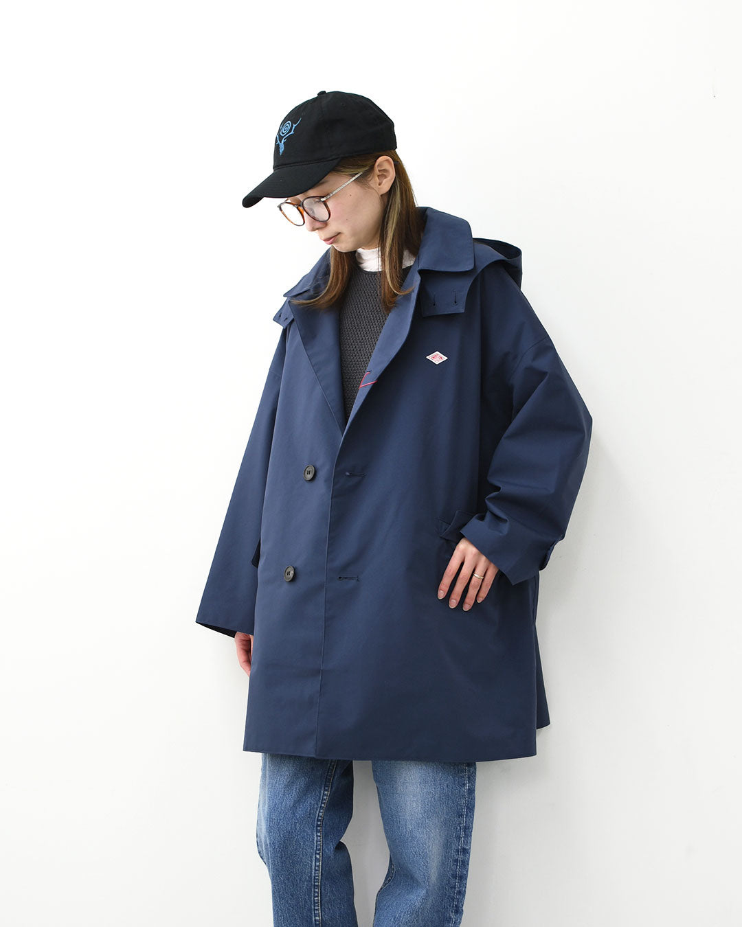 DANTON [ダントン] W 3-Layer Cloth Hooded Balmacaan Coat [DT-A0648TLY] 3レイヤークロスフーデッドバルマカーンコート・バルマカーンコート・フード付き・春アウター・春コート・LADY'S [2026SS]