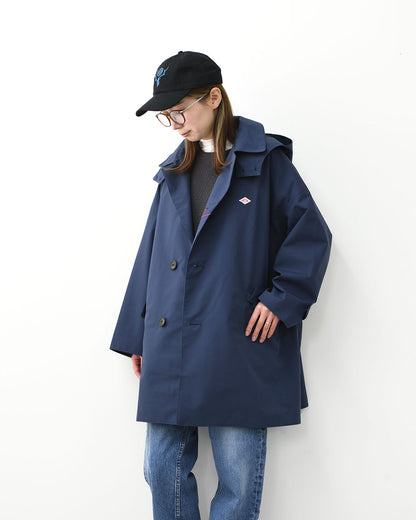 DANTON [ダントン] W 3-Layer Cloth Hooded Balmacaan Coat [DT-A0648TLY] 3レイヤークロスフーデッドバルマカーンコート・バルマカーンコート・フード付き・春アウター・春コート・LADY'S [2026SS]