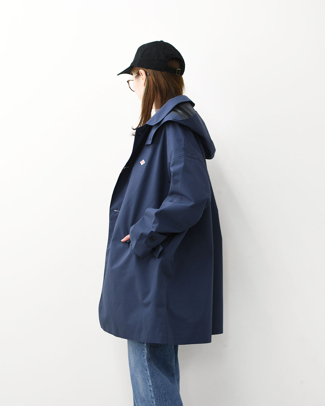 DANTON [ダントン] W 3-Layer Cloth Hooded Balmacaan Coat [DT-A0648TLY] 3レイヤークロスフーデッドバルマカーンコート・バルマカーンコート・フード付き・春アウター・春コート・LADY'S [2026SS]