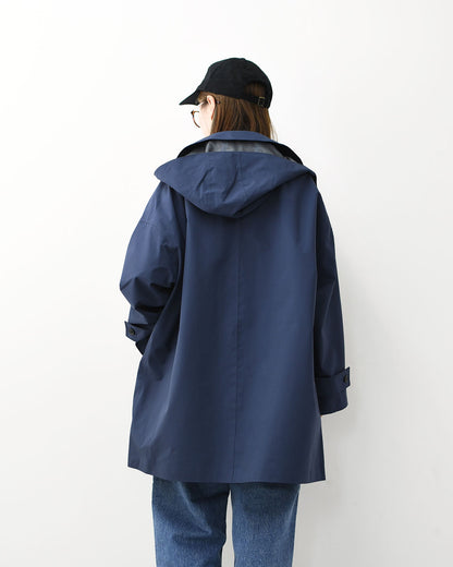 DANTON [ダントン] W 3-Layer Cloth Hooded Balmacaan Coat [DT-A0648TLY] 3レイヤークロスフーデッドバルマカーンコート・バルマカーンコート・フード付き・春アウター・春コート・LADY'S [2026SS]