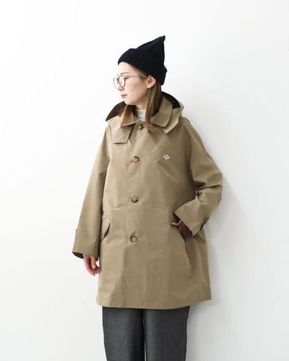DANTON [ダントン] W 3-Layer Cloth Hooded Balmacaan Coat [DT-A0648TLY] 3レイヤークロスフーデッドバルマカーンコート・バルマカーンコート・フード付き・春アウター・春コート・LADY'S [2026SS]