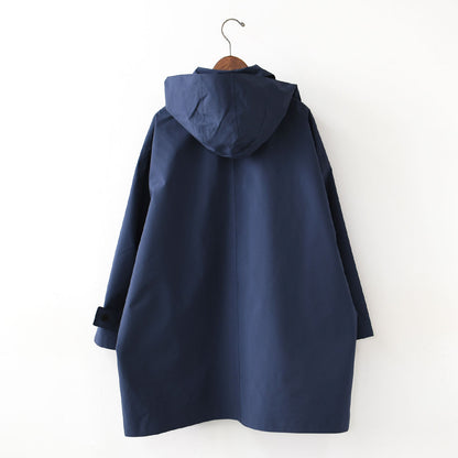 DANTON [ダントン] W 3-Layer Cloth Hooded Balmacaan Coat [DT-A0648TLY] 3レイヤークロスフーデッドバルマカーンコート・バルマカーンコート・フード付き・春アウター・春コート・LADY'S [2026SS]