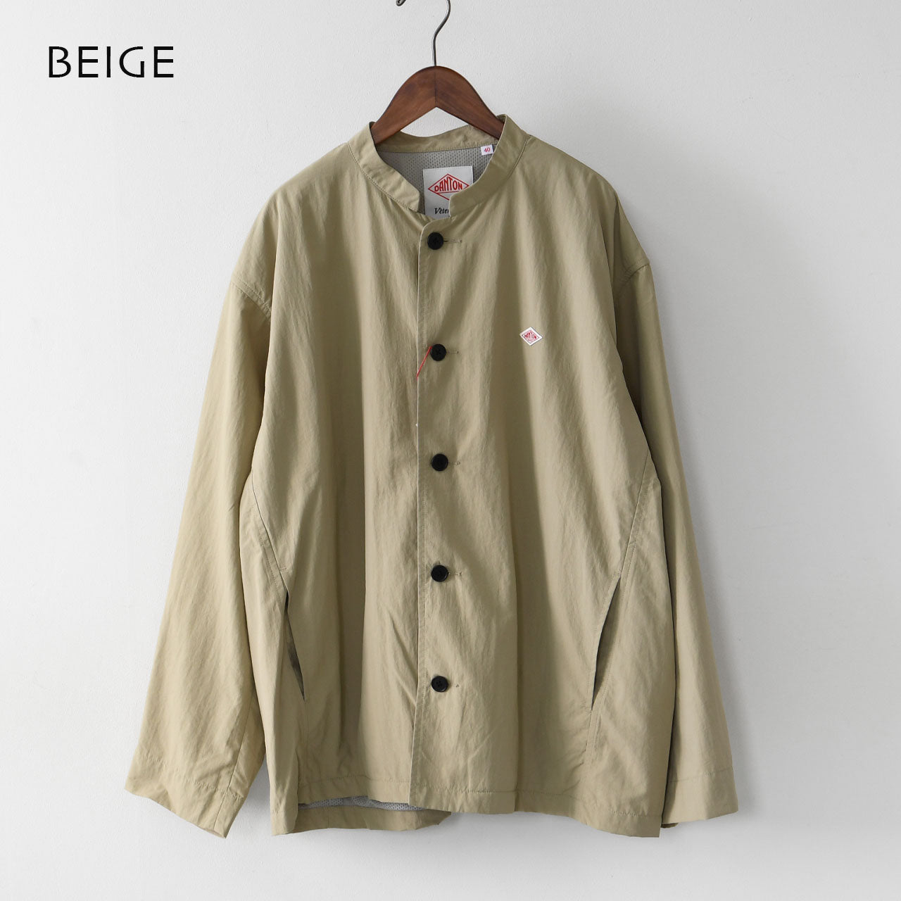 DANTON [ダントン] M NYLON TUSSER STAND COLLAR JACKET [DT-A0654TNY] ナイロンタッサースタンドカラージャケット・MEN'S [2025SS]