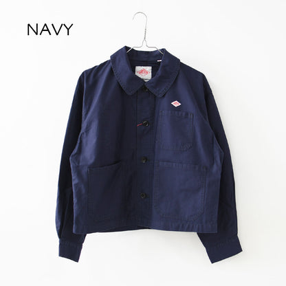 DANTON [ダントン] W Moleskin Wide Coverall Jacket [DT-A0662MKN] モールスキンワイドカバーオールジャケット・フレンチカバーオールジャケット・カバーオール・モールスキン・テーパードシルエット・春ジャケット・ライトアウター・LADY'S [2026SS]