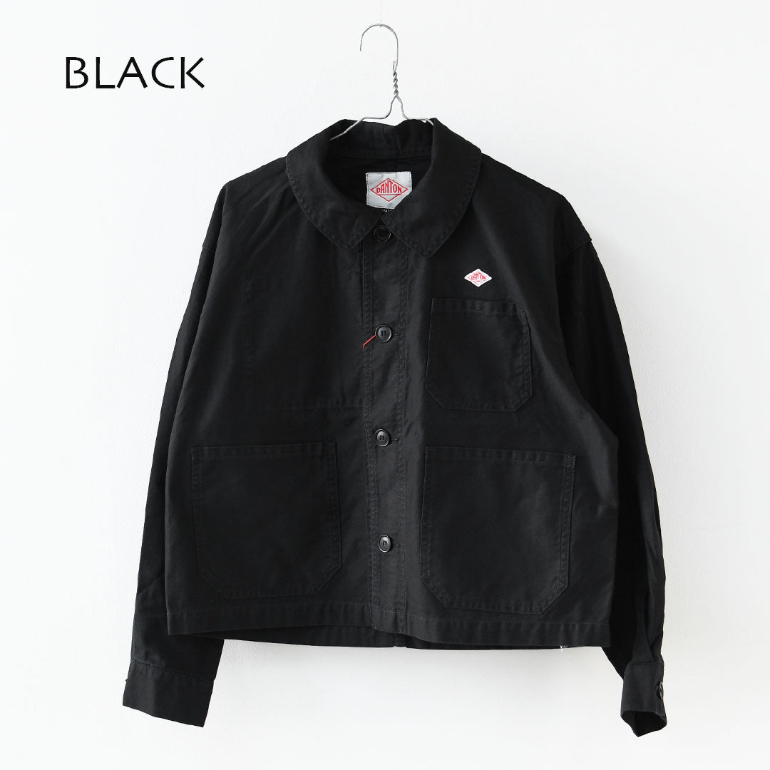 DANTON [ダントン] W Moleskin Wide Coverall Jacket [DT-A0662MKN] モールスキンワイドカバーオールジャケット・フレンチカバーオールジャケット・カバーオール・モールスキン・テーパードシルエット・春ジャケット・ライトアウター・LADY'S [2026SS]