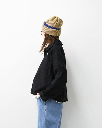 DANTON [ダントン] W Moleskin Wide Coverall Jacket [DT-A0662MKN] モールスキンワイドカバーオールジャケット・フレンチカバーオールジャケット・カバーオール・モールスキン・テーパードシルエット・春ジャケット・ライトアウター・LADY'S [2026SS]