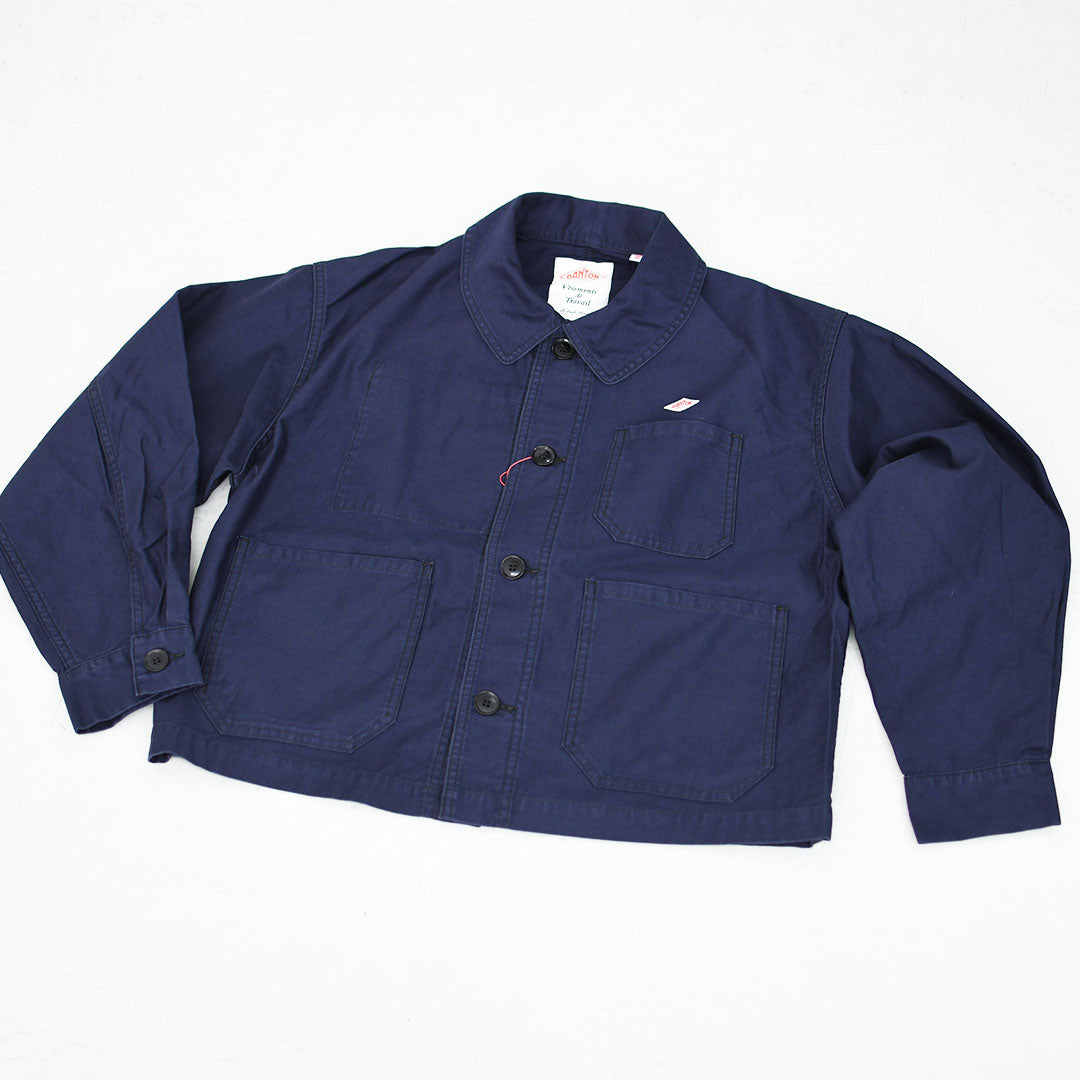 DANTON [ダントン] W Moleskin Wide Coverall Jacket [DT-A0662MKN] モールスキンワイドカバーオールジャケット・フレンチカバーオールジャケット・カバーオール・モールスキン・テーパードシルエット・春ジャケット・ライトアウター・LADY'S [2026SS]