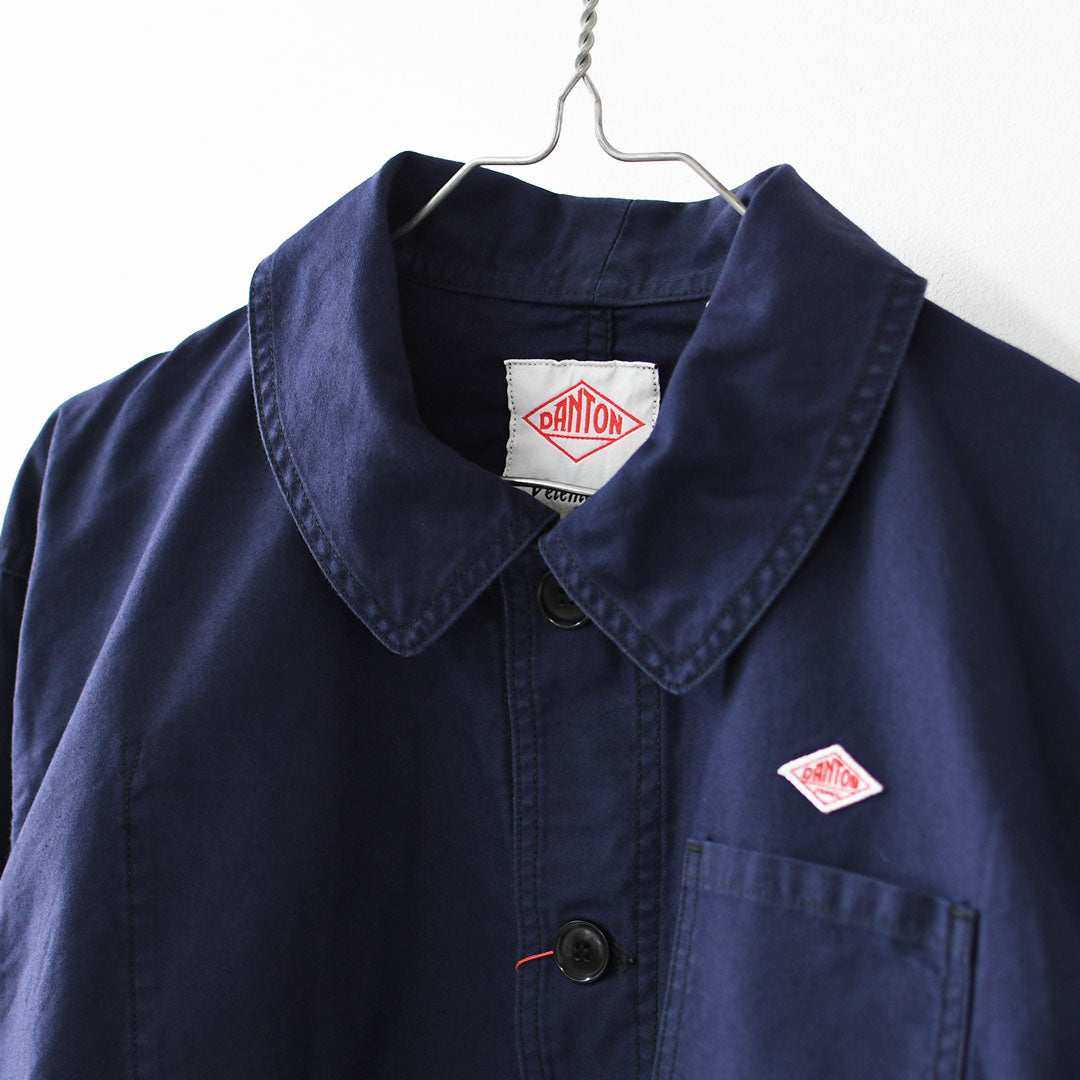 DANTON [ダントン] W Moleskin Wide Coverall Jacket [DT-A0662MKN] モールスキンワイドカバーオールジャケット・フレンチカバーオールジャケット・カバーオール・モールスキン・テーパードシルエット・春ジャケット・ライトアウター・LADY'S [2026SS]