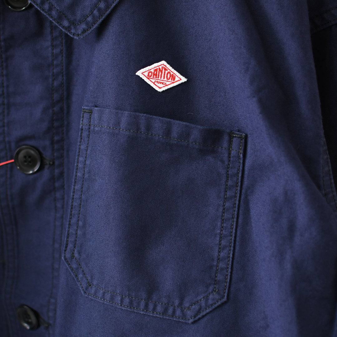 DANTON [ダントン] W Moleskin Wide Coverall Jacket [DT-A0662MKN] モールスキンワイドカバーオールジャケット・フレンチカバーオールジャケット・カバーオール・モールスキン・テーパードシルエット・春ジャケット・ライトアウター・LADY'S [2026SS]
