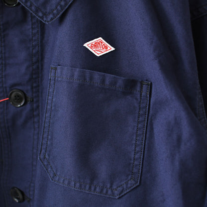 DANTON [ダントン] W Moleskin Wide Coverall Jacket [DT-A0662MKN] モールスキンワイドカバーオールジャケット・フレンチカバーオールジャケット・カバーオール・モールスキン・テーパードシルエット・春ジャケット・ライトアウター・LADY'S [2026SS]